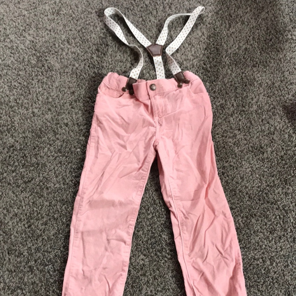 5t pink pants with overalls